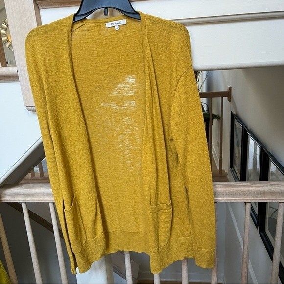 Madewell Lightweight Open Front Slub Cardigan Sweater S - Picture 2 of 9